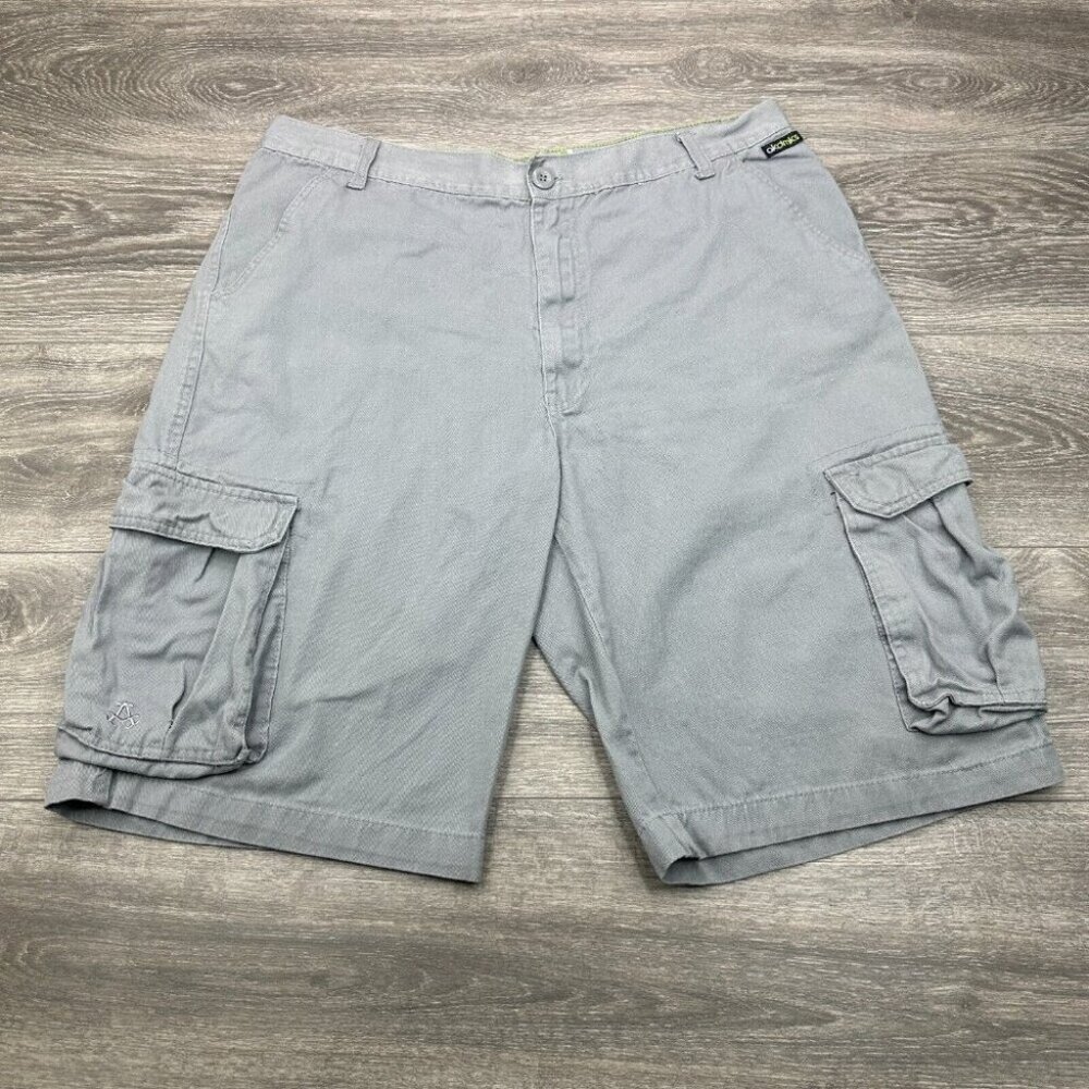 Akademiks Cargo Shorts Men's Size 40 (Actual 36) Gray Y2K Hip Hop Skater Baggy